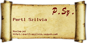 Pertl Szilvia névjegykártya